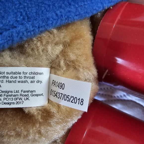 Rainbow Designs Plush Paddington Bear Toy Blue Red Suitcase And Rubber Boots 14" - Picture 9 of 12